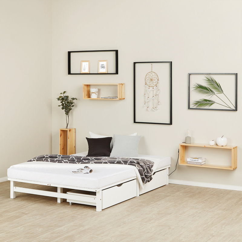 Pallet Bed with Bed Box, European Double (140 x 200cm)