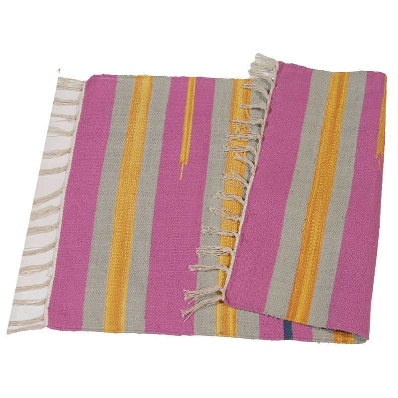 Eamon Rectangle 50 cm x 80 cm Striped Hand Loomed Kilim Area Rug