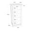 Rochon 45 cm W Chest of 5 Drawers