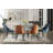 Extendable Oak Metal Base Dining Table