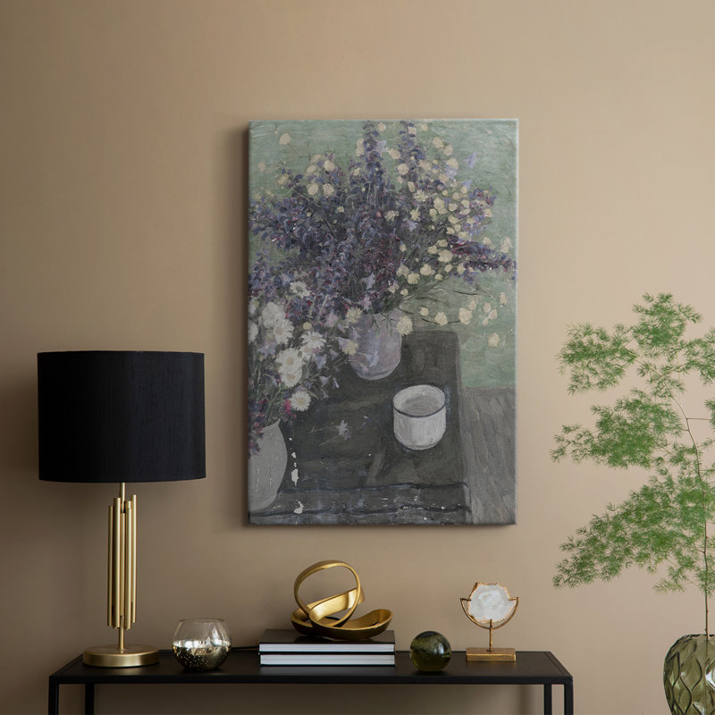 Motif floral rétro CCLXVII - galerie Cavas, H 36 po x l 24 po