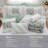 9 Piece Cotton Percale Comforter Set Aqua Cal King-125330201-125330202
