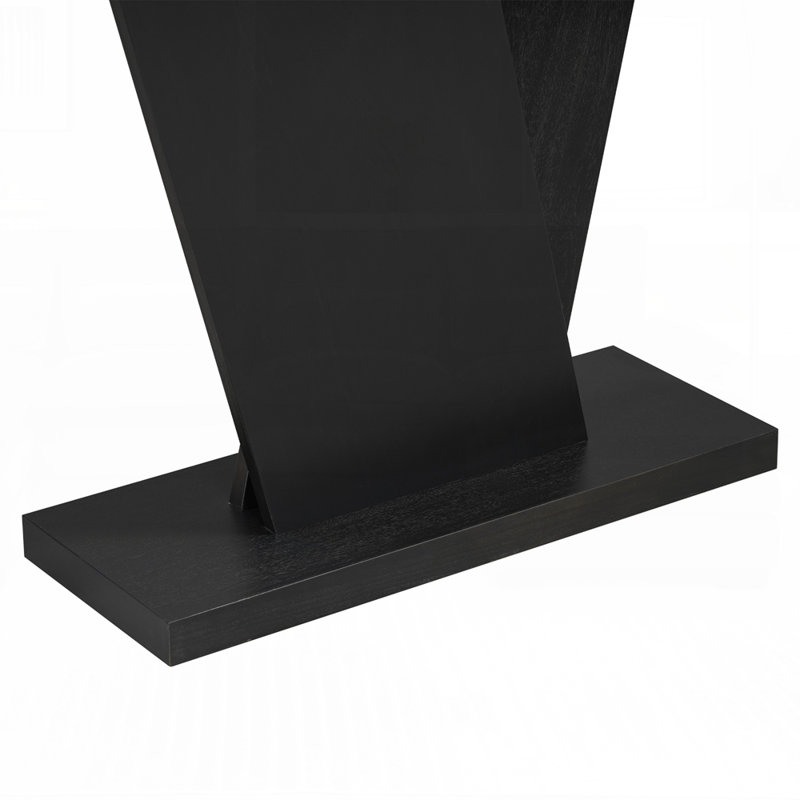 Console avec base en V pour une polyvalence classique, parfaite pour exposer vos articles préférés Assemblage facile, Noir