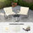 Patio 3-Piece Metal Rocking Chair Set Sling Conversation Set With White Cushions-1644914733