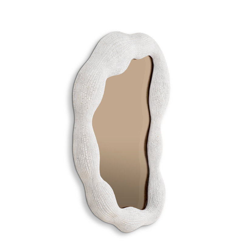 Genta Asymmetrical Fiber Resin Wall Mirror