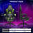 Inbox Zero Ergonomic Gaming Chair with Speakers RGB LED Lights and Massage-1861992262