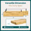 Tablettes flottantes en bois de pin massif 2 pièces Jorgensen pour décoration murale, cuisine, salle de bain, espace de travail, épais-1227379627-1226905285