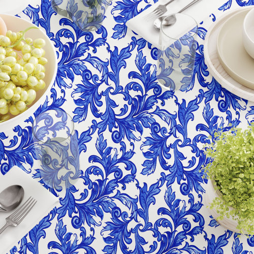 Alcott Hill® Ikeda Rectangle Floral Polyester Tablecloth | Wayfair