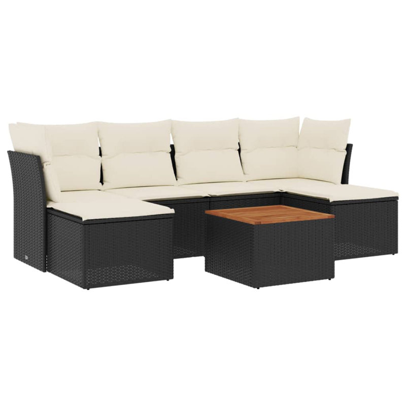 Vidaxl Backyard Couch Set Black