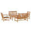45cm Wide Straight Teak Patio Sectional Set