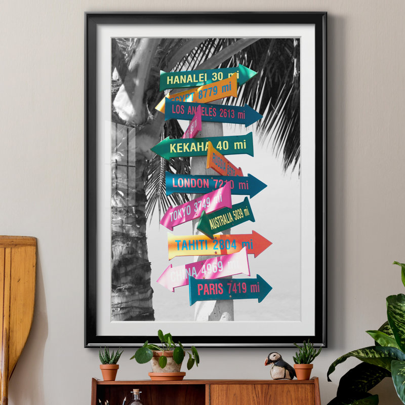 «Island Directional» par Danita Delimont - Reproduction sur papier encadrée, Black Frame, H 18,5 po x l 24,5 po x P 1,5 po