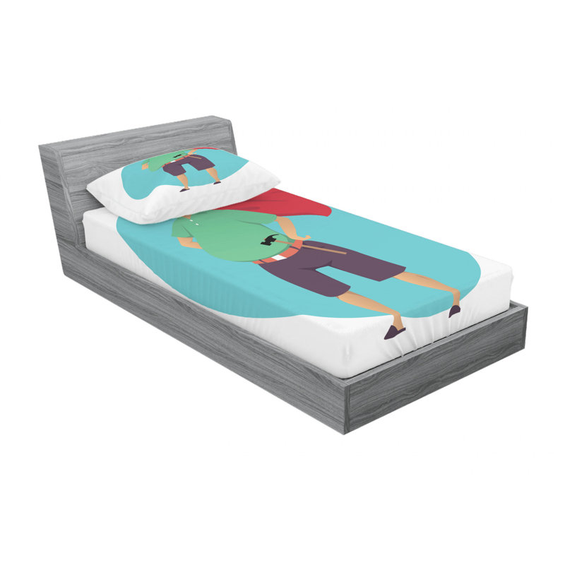 Ensemble de draps grand-père, Ensemble de draps pour lit simple TG avec drap-hou