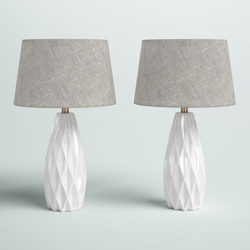Ensemble de lampes de table blanches 22,5 po Baumgart
