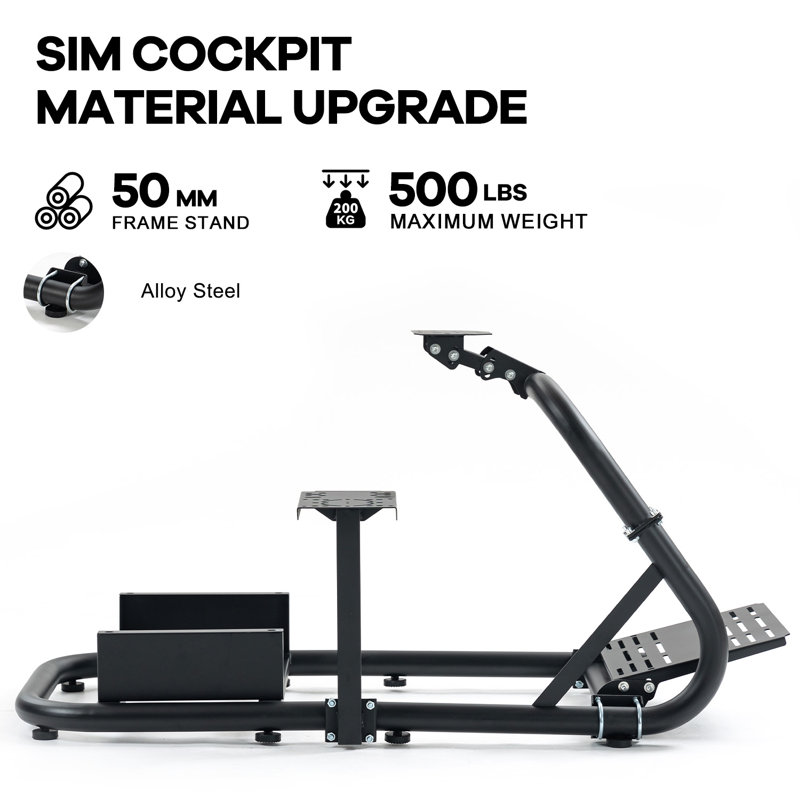 Anman Racing Game Simulator Round Tube Stand, excluding Steering Wheel Pedal Shifter Seat