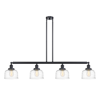 Luminaire suspendu linéaire à 4 lumières pour îlot de cuisine Amanita
