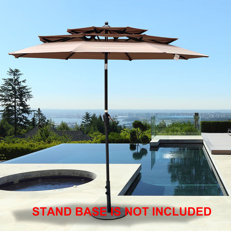 Parasol de marché Shadae 108 po avec manivelle et contrepoids inclus