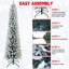 Arbre de Noël floqué avec lumières à DEL blanc chaud-115294045-115294047