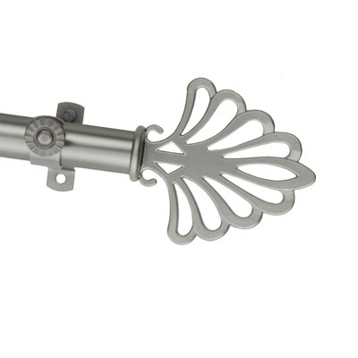 Adjustable 0.81" Bay Window Single Curtain Rod