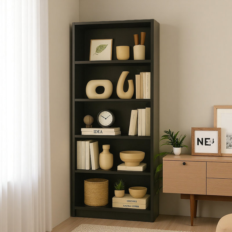 Armoire de rangement à 5 niveaux, Noir