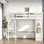 Lit mezzanine en bois multifonctionnel peu encombrant avec rangement et bureau pour la maison