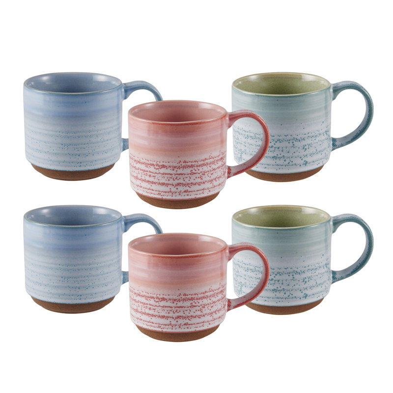 Brushed Reactive Clay Coffee Mug