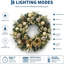 Couronne de Noël artificielle 24 po Aplition avec fleurs de magnolia doré champagne