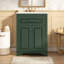 Meuble-lavabo 24 po avec lavabo en céramique intégré, armoire de salle de bain avec 2 portes, 1 tiroir basculant et meuble-lavabo simple pour salle de bain de petite et moyenne taille-126233809
