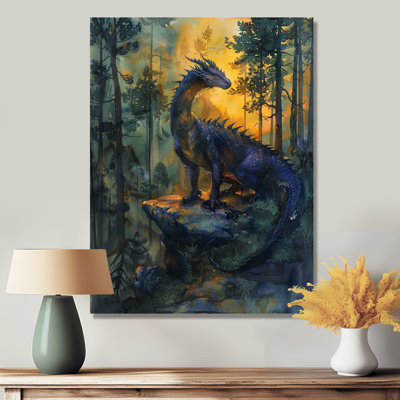 'Darkness And Mystic Forest Dragon - Dragons Wall Decor