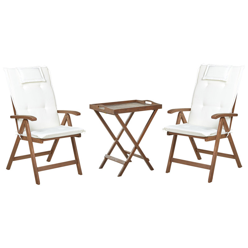 Copeland 2 - Person Garden Lounge Set with Cushions, White