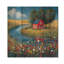 Cottage par The Riverbank III - campagne, art mural en bois - sur bois de pin naturel-735207297
