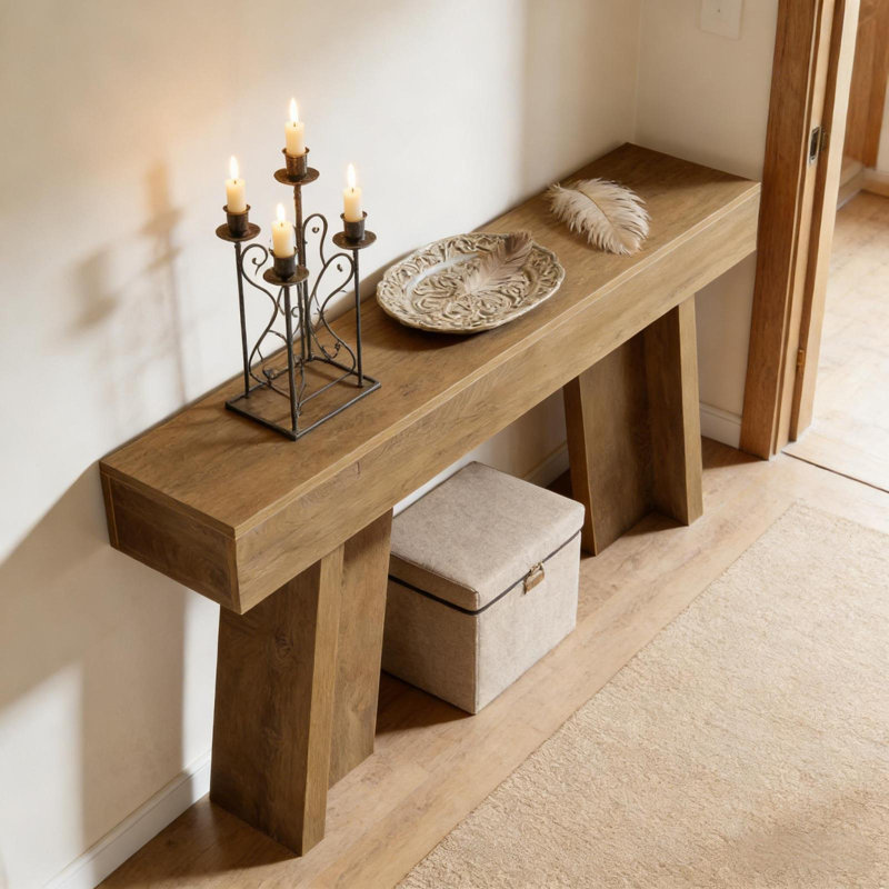 Table d'entrée de style champêtre, console, table de vestibule, table de canapé