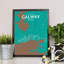 Galway City Map - No Frame Print-385923922