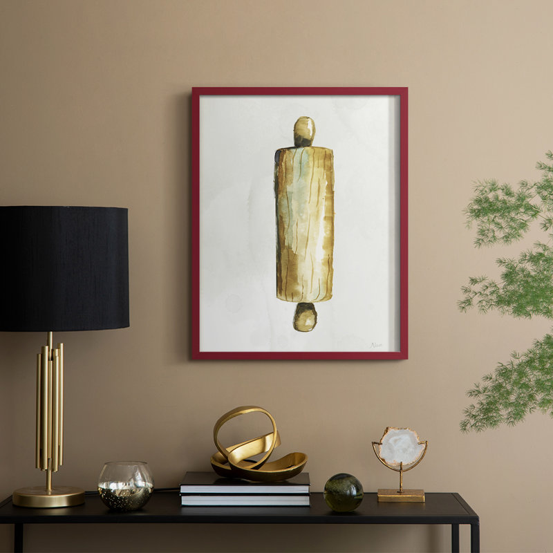 Kitchen Necessity III Framed Print - Solid Wood, 21" H x 17" W, Red