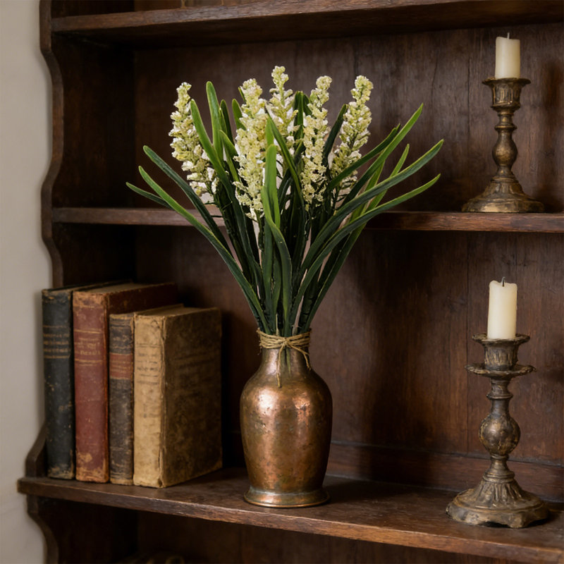  Faux fleurs artificielles Fleurs en soie artificielle Lavandes artificielles Bouquet de style scandinave, Beige