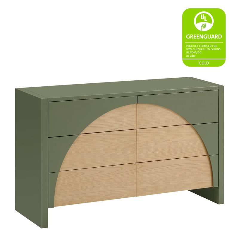 Moab 6-Drawer Assembled Dresser, Olive/Ash