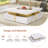 Modern Square Storage Coffee Table with 4 Drawers Contemporary Storage Table Cocktail Table Living Room Table-1178533269