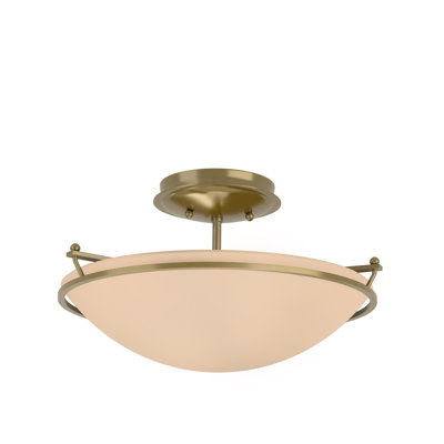 Simple Lines Bowl Semi Flush Mount
