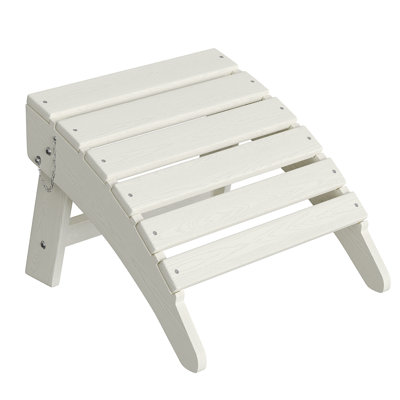 Folding Adirondack Ottoman, All-Weather HDPE Outdoor Footrest for Adirondack Chair, Patio, Deck & Poolside