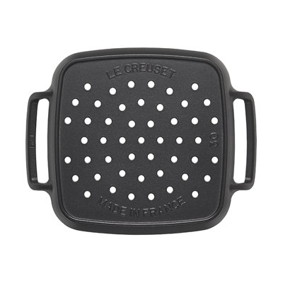 Le Creuset Alpine Outdoor Enameled Cast Iron Grill Basket, 12", Matte Black