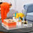 Acrylic Serving Trays With Handles, 16"X 12" Rectangle Sturdy Breakfast Tray, Decorative Trays Organiser,Clear