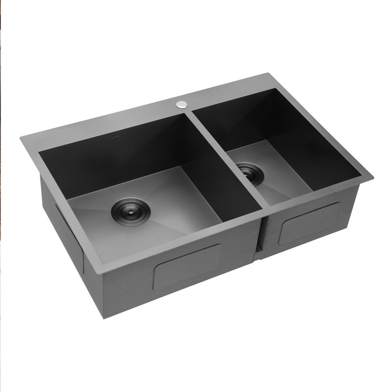 Drop-in Double Bowl Stainless Steel Kitchen Sink