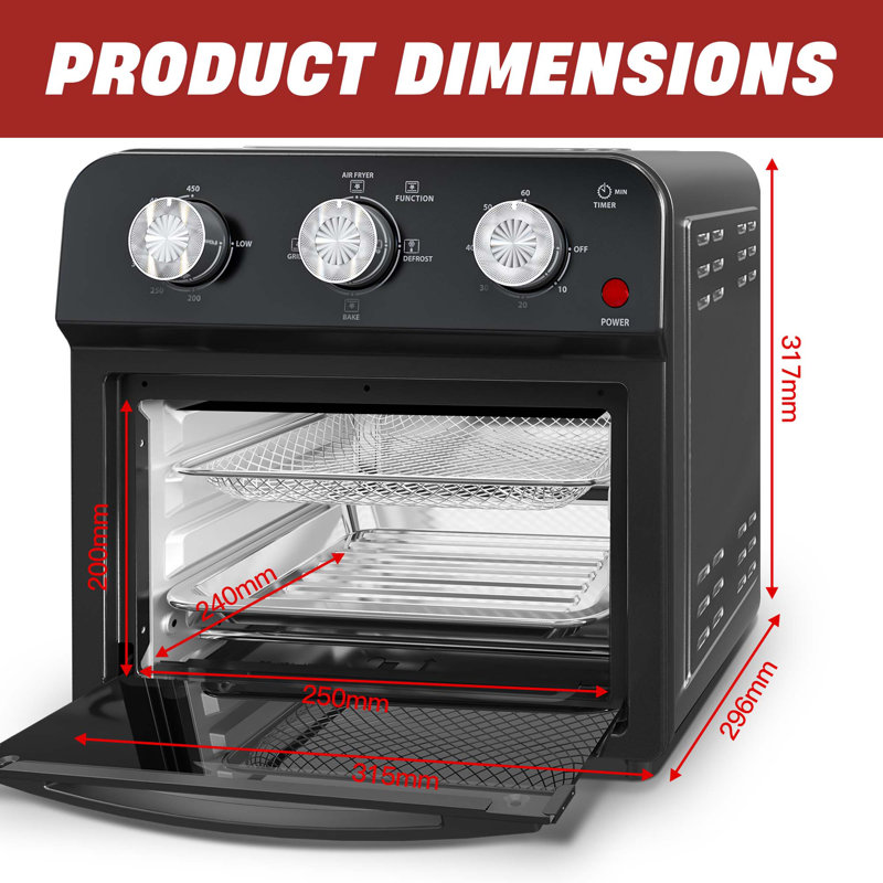 Air Fryer Toaster Oven 12.5 Qt, 7 In 1 Multifunction Countertop Oven For Baking, Roasting, And Grilling