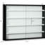 5 vitrines avec tablettes réglables, noir et blanc