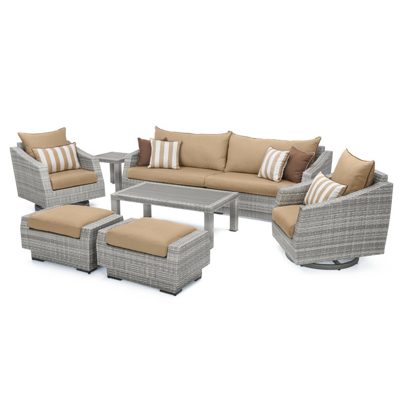 Cannes™ Deluxe 7 Piece Deep Seating Group, Maxim Beige