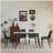 Large Rectangular Table with Strong Metal Base Modern Stone Dining Table For Kitchen 1.4M