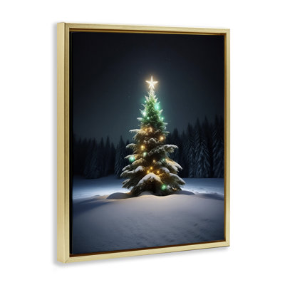 «Clear Night Snowy Tree», estampe numérique par Alina Georgescu