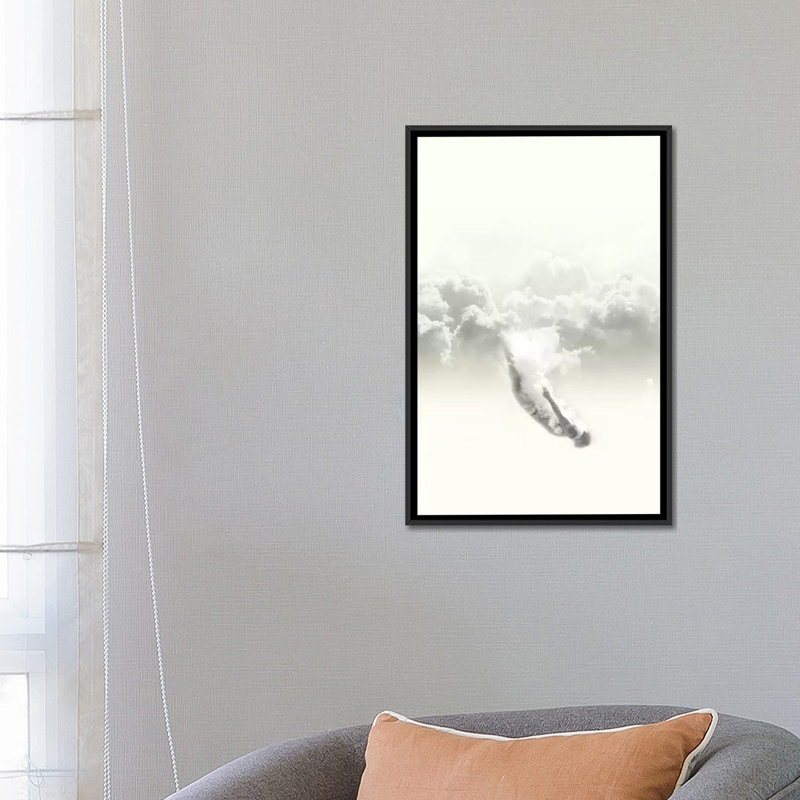 «Sky Diver», impression sur toile, H 26 po x l 18 po x P 1,5 po, Toile avec cadre noir, Pas de tapis