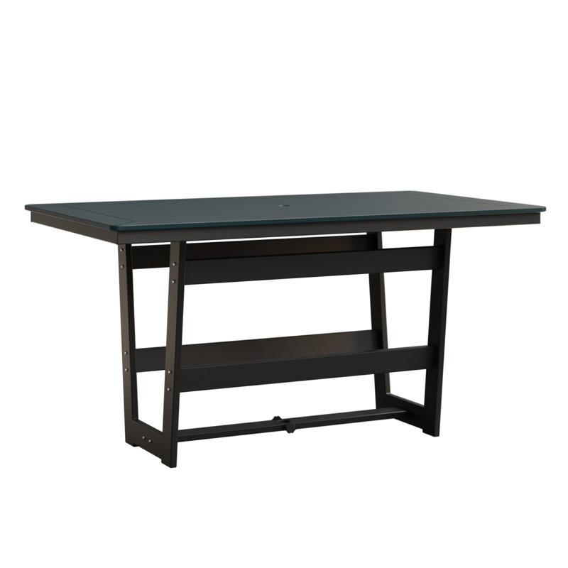 Hudson Outdoor Bar Table, Berry, Matte Black
