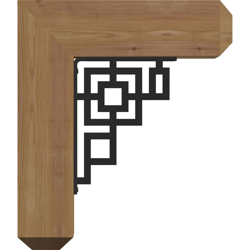 Support à crête en fer Eris, H 14 po x P 11 1/2 po, Cèdre rouge de l'Ouest l 3 1/2 po x T 2 po (lisse