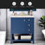 Meuble-lavabo de style transitionnel 30 po avec lavabo en céramique-552762953
